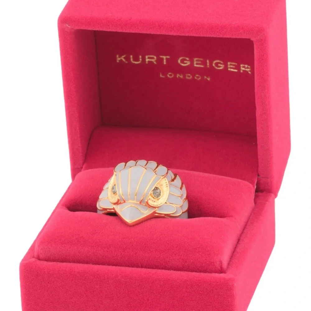 Kurt Geiger Gold and Gray Ring - Picture 1 of 4